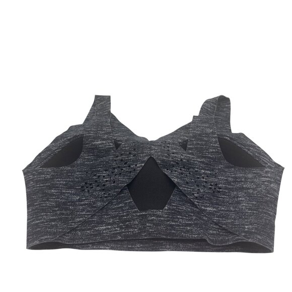 Victoria Sport Front Vent Racerback Sports Bra Medium Support 32C Heather Black - Picture 4 of 7